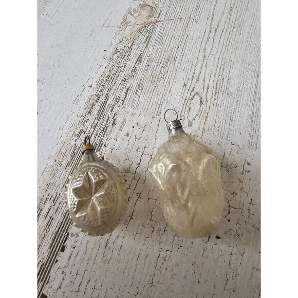 Antique Mercury glass star flower ornament glass Xmas tree - Picture 1 of 12